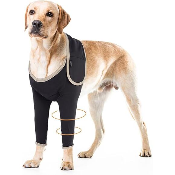 NEW Dog Small Recovery Front Leg Sleeve Prevents Licking Cone Collar Alternative - Picture 1 of 8